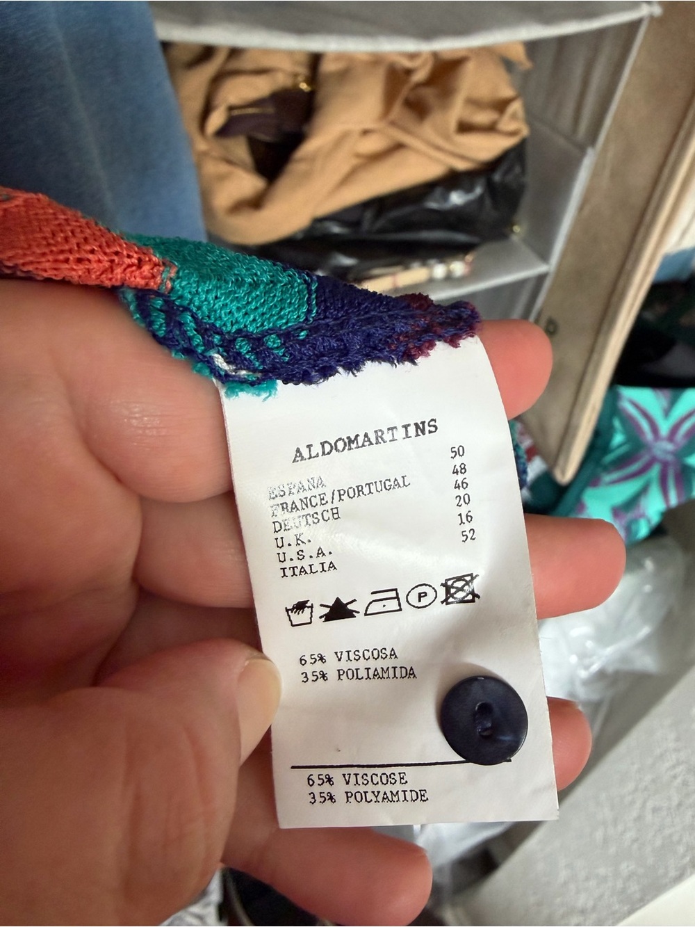 ALDO MARTINS Multicolor Chevron Button-Front Cardigan - Picture 6 of 7